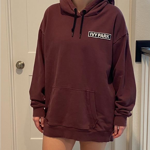 IVY PARK Tops - Ivy Park Women's Burgundy Hoodie Sweatshirt